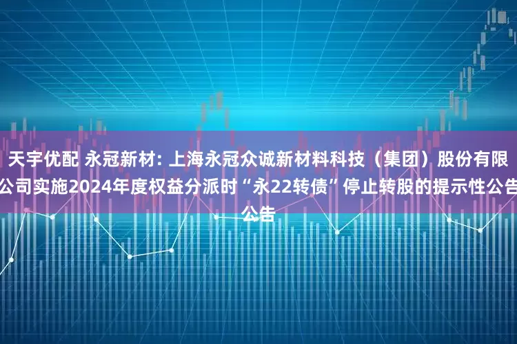 天宇优配 永冠新材: 上海永冠众诚新材料科技（集团）股份有限公司实施2024年度权益分派时“永22转债”停止转股的提示性公告