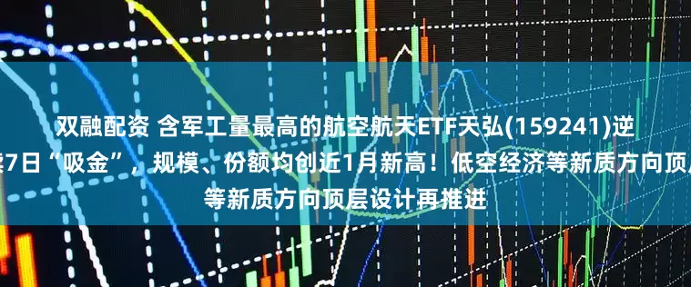 双融配资 含军工量最高的航空航天ETF天弘(159241)逆市飘红，连续7日“吸金”，规模、份额均创近1月新高！低空经济等新质方向顶层设计再推进