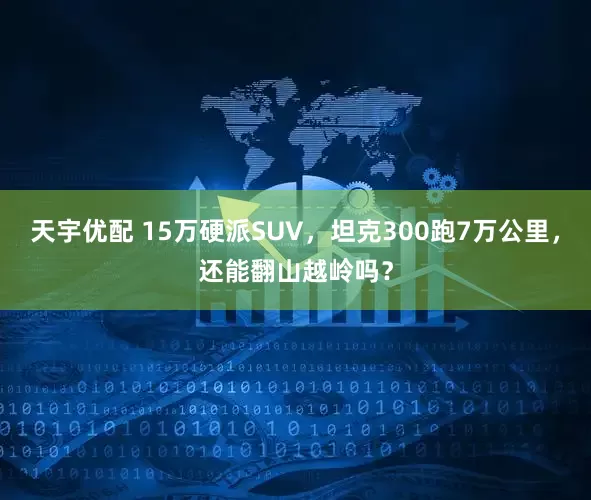 天宇优配 15万硬派SUV，坦克300跑7万公里，还能翻山越岭吗？