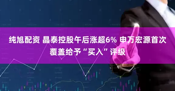 纯旭配资 晶泰控股午后涨超6% 申万宏源首次覆盖给予“买入”评级